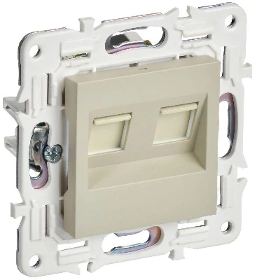 Розетка компьютерная двойн. RJ45 кат.6 SKANDY SK-K04B беж. IEK SK-K20-2-K10