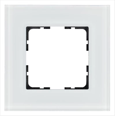 Рамка 1-м G-Glass стекло бел. White Glass Jasmart G1001GW