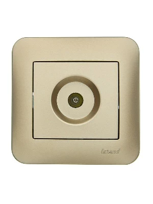 Розетка телевизионная проходная TV СП ASTI IP20 в сборе золото. LEZARD 7081-3636-129