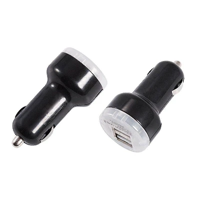 Автозарядка в прикуриватель 2хUSB с индикацией (АЗУ) (1000+2100 mA) черн. Rexant 18-1190